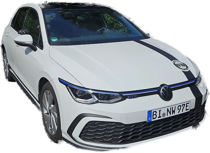VW Golf 8 GTE (Plug-in-Hybrid) der Fahrschule Norbert Witte, Kennzeichen BI-NW 97E